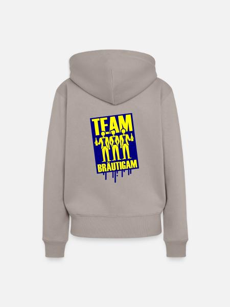 Team Bräutigam Polterhochzeit - Frauen Premium Bio Hoodie - Taupe