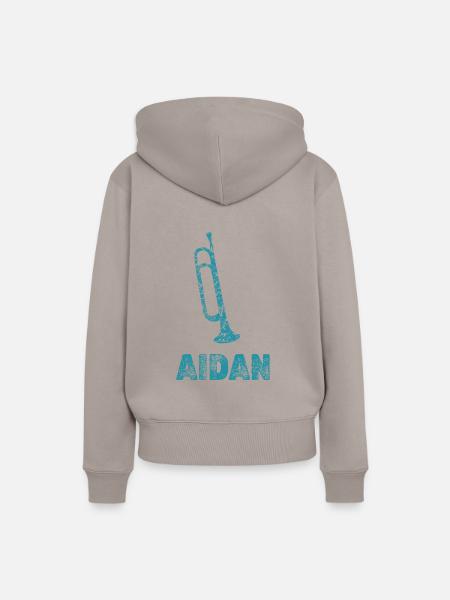 Vorname Aidan - Frauen Premium Bio Hoodie - Taupe