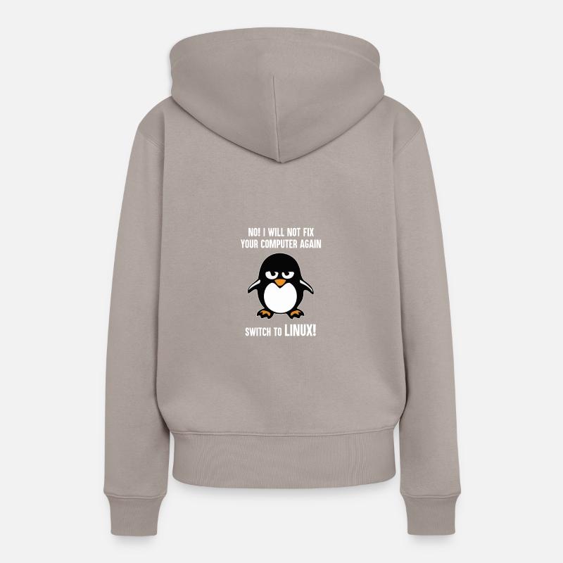 Programming computer science gift · Linux - Women’s Premium Organic Hoodie - taupe