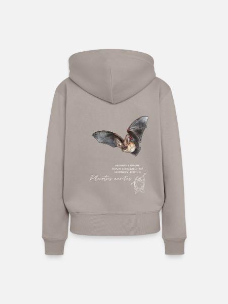Braunes Langohr - Fledermaus - Frauen Premium Bio Hoodie - Taupe