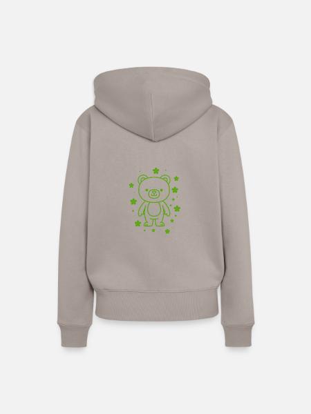 Teddybär - Frauen Premium Bio Hoodie - Taupe