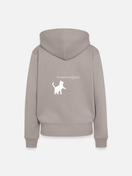 Schrödingers Katze - Physiker Geschenk Physik Nerd - Frauen Premium Bio Hoodie - Taupe
