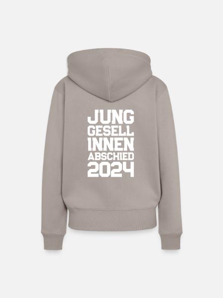 Junggesellinnenabschied 2024 Junggesellin - Frauen Premium Bio Hoodie - Taupe