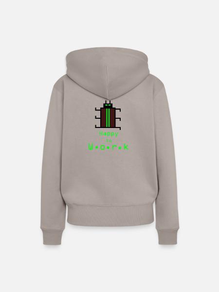 HappyWorkBeetle - Frauen Premium Bio Hoodie - Taupe