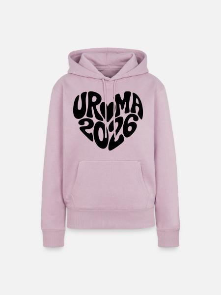 Uroma 2026 Herz Form - Frauen Premium Bio Hoodie - Altrosa