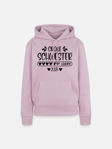 Große Schwester 2027 loading - Frauen Premium Bio Hoodie - Altrosa