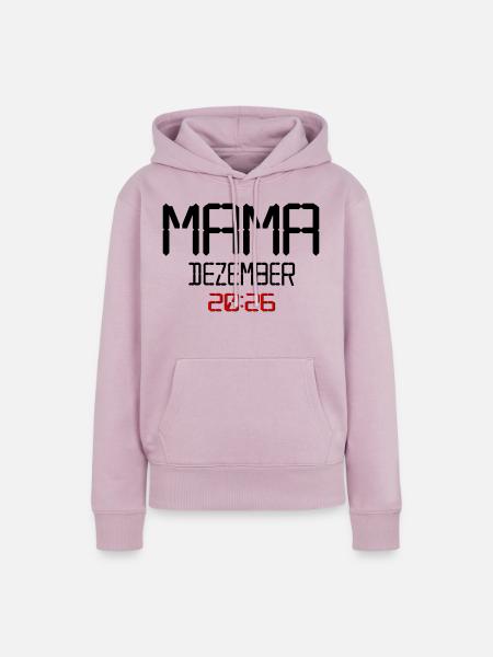 Geburt Baby, Dezember 2026 Mama - Frauen Premium Bio Hoodie - Altrosa