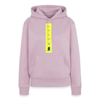 leeds bielsa marcelo - Sweat à capuche Premium bio Femme - rose poudré - Devant - Julia (174cm)