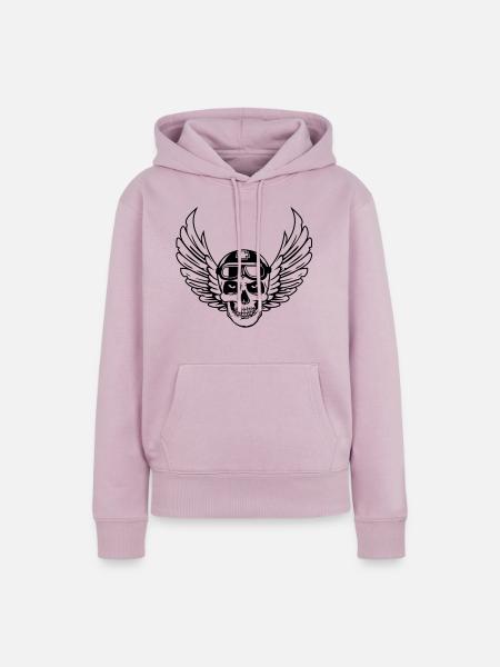 Flying Skull - Frauen Premium Bio Hoodie - Altrosa