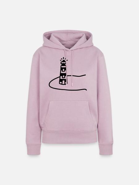 Leuchtturm Insel - Frauen Premium Bio Hoodie - Altrosa