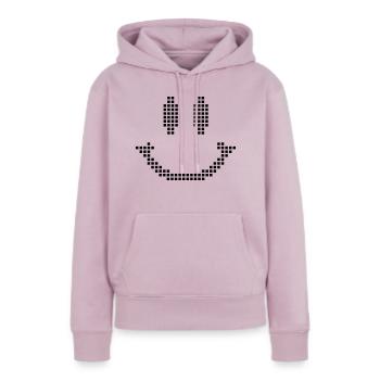 Smiley - Frauen Premium Bio Hoodie - Altrosa - Vorne - Julia (174cm)