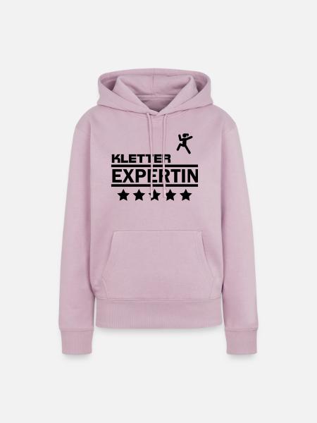 kletter expertin - Frauen Premium Bio Hoodie - Altrosa