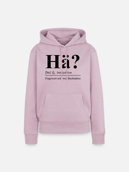 Hä? - Frauen Premium Bio Hoodie - Altrosa