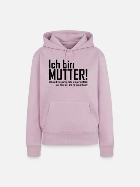 ich bin mutter - Frauen Premium Bio Hoodie - Altrosa