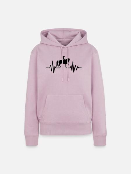 Reiten - Frauen Premium Bio Hoodie - Altrosa