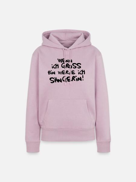 Ich werde Sängerin - Frauen Premium Bio Hoodie - Altrosa