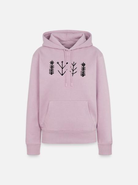 Pflanzen - Frauen Premium Bio Hoodie - Altrosa
