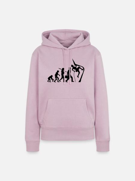 Klettern seil bergsteiger evolution - Frauen Premium Bio Hoodie - Altrosa
