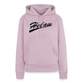 Helau - Fastnacht - Frauen Premium Bio Hoodie - Altrosa - Vorne - Julia (174cm)