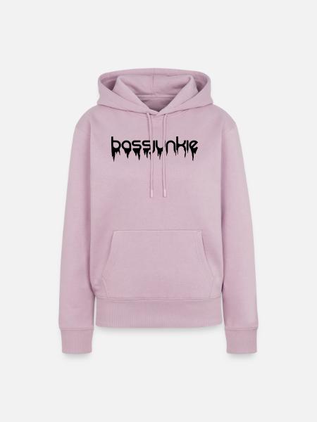 Bassjunkie / Electro Dubstep DnB Dj Music - Frauen Premium Bio Hoodie - Altrosa