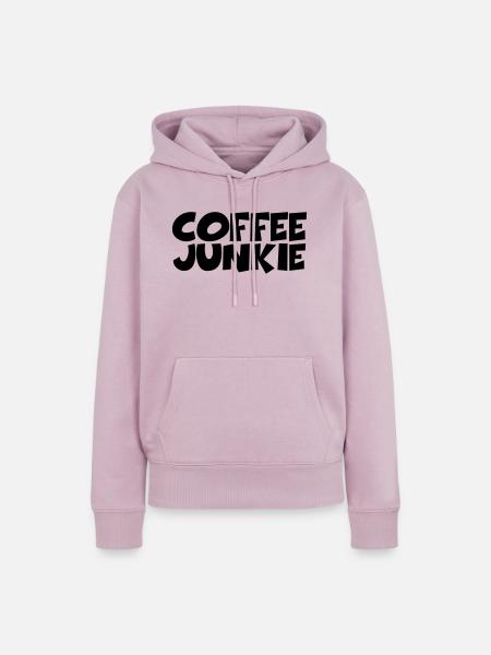 Coffee Junkie - Frauen Premium Bio Hoodie - Altrosa