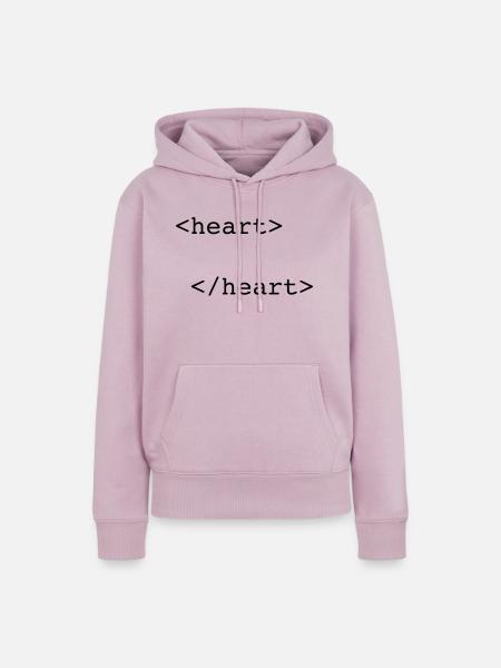 html heart - Frauen Premium Bio Hoodie - Altrosa