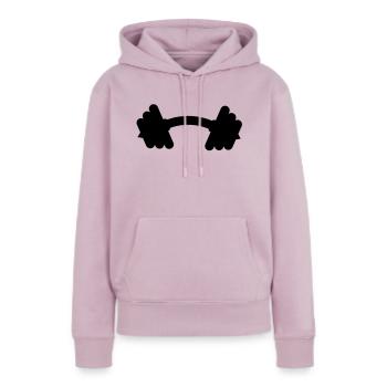 hantel - Frauen Premium Bio Hoodie - Altrosa - Vorne - Julia (174cm)
