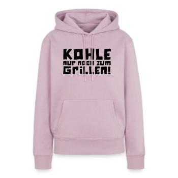 Kohle nur noch zum Grillen - Logo - Frauen Premium Bio Hoodie - Altrosa - Vorne - Julia (174cm)