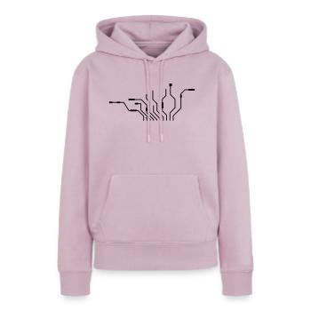 pc leitungen prozessor cpu draht verkabelung compu - Frauen Premium Bio Hoodie - Altrosa - Vorne - Julia (174cm)