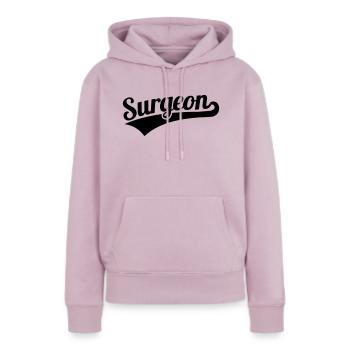 Chirurgien - Sweat à capuche Premium bio Femme - rose poudré - Devant - Julia (174cm)