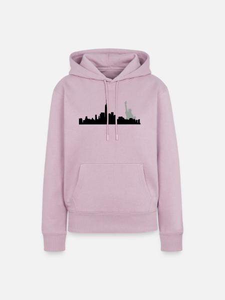 manhatten skyline - Frauen Premium Bio Hoodie - Altrosa
