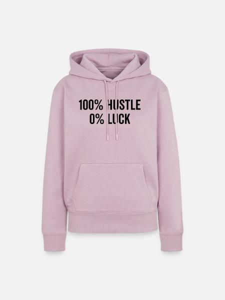 100% Hektik 0% Glück - Frauen Premium Bio Hoodie - Altrosa