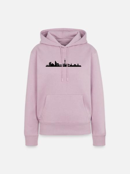 Skyline Düsseldorf - Frauen Premium Bio Hoodie - Altrosa