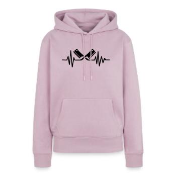 Metzger - Frauen Premium Bio Hoodie - Altrosa - Vorne - Julia (174cm)