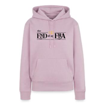 Baccalauréat - Sweat à capuche Premium bio Femme - rose poudré - Devant - Julia (174cm)