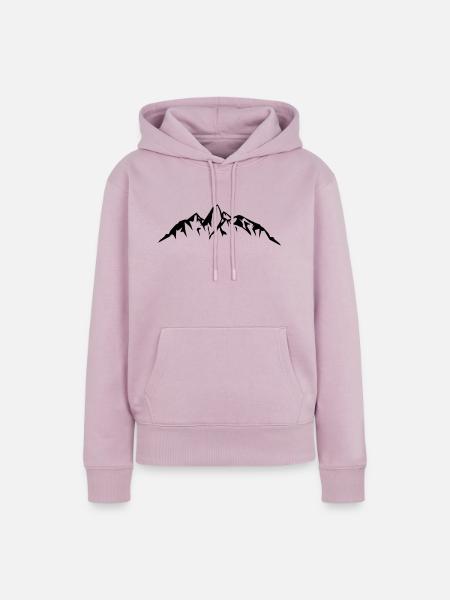 mountains - Frauen Premium Bio Hoodie - Altrosa