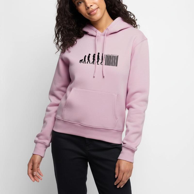 Evolution Strichcode Frauen Premium Bio Hoodie
