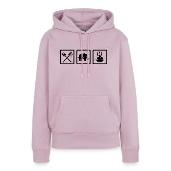 Tierpfleger - Frauen Premium Bio Hoodie - Altrosa - Vorne - Julia (174cm)