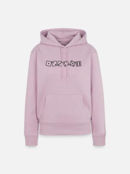wuerfel_set__f1 - Frauen Premium Bio Hoodie - Altrosa