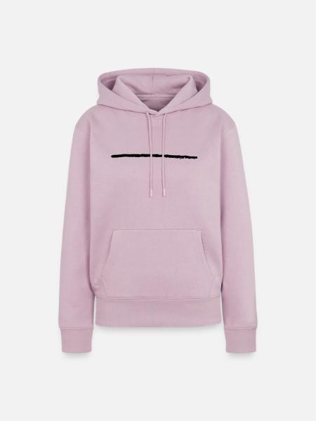 Unterstrich breit - Frauen Premium Bio Hoodie - Altrosa