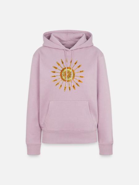 Mandala-Blume 6 - Frauen Premium Bio Hoodie - Altrosa
