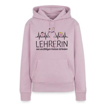 Lehrerin aus unzähligen kleinen Gründen - Frauen Premium Bio Hoodie - Altrosa - Vorne - Julia (174cm)