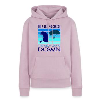 Fallschirmspringen - Der einzige Weg führt nach unten! - Frauen Premium Bio Hoodie - Altrosa - Vorne - Julia (174cm)