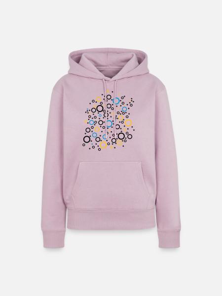 Colour Bubbles - Frauen Premium Bio Hoodie - Altrosa