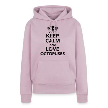 Oktopus - Frauen Premium Bio Hoodie - Altrosa - Vorne - Julia (174cm)