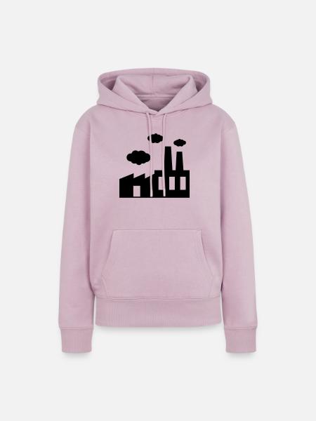 Fabrik - dunkle Wolken - Frauen Premium Bio Hoodie - Altrosa