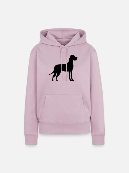 Dogge - Frauen Premium Bio Hoodie - Altrosa