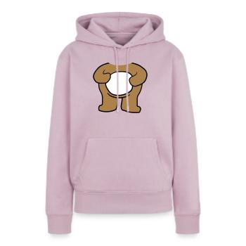 baer koerper ohne kopf stehender suesser kleiner t - Frauen Premium Bio Hoodie - Altrosa - Vorne - Julia (174cm)