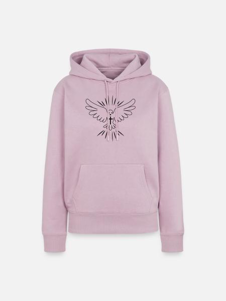 holy_ghost_001 - Frauen Premium Bio Hoodie - Altrosa