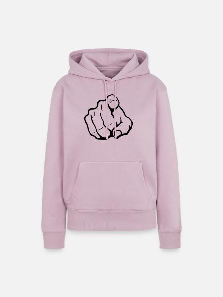 hand_you_1 - Frauen Premium Bio Hoodie - Altrosa